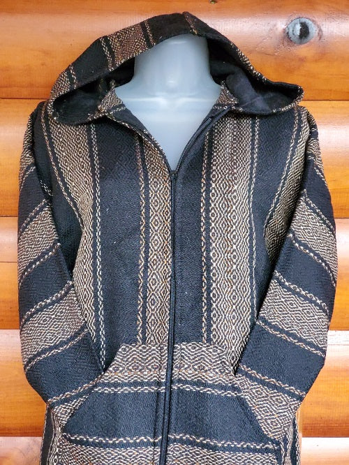 Black and Brown Baja Hoodie - Bonfire Baja Hoodies