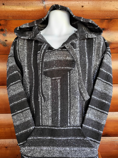 Grey Black White Baja Hoodie Bonfire Baja Hoodies