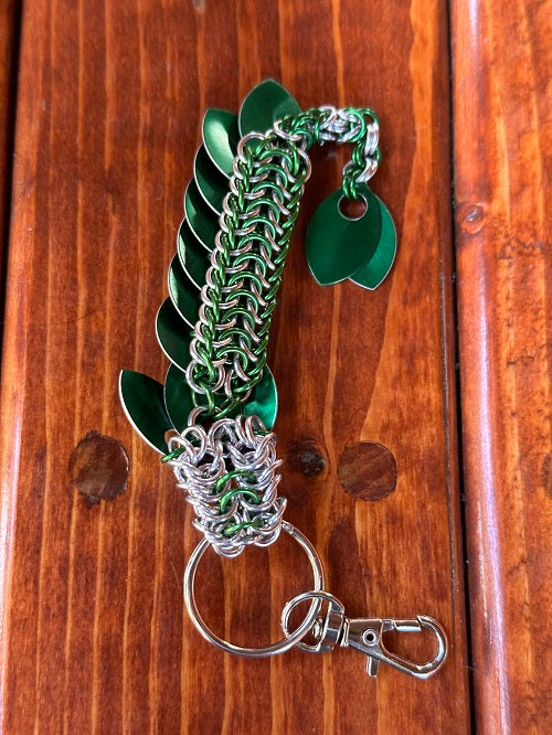 Baby Dragon Green Chain Maille KeyChain - Bonfire Baja Hoodies