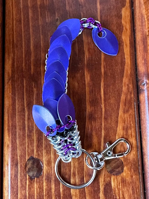 Baby Dragon Purple Chain Maille KeyChain - Bonfire Baja Hoodies