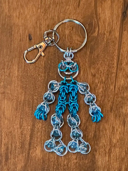 The Dude Turquoise Chain Maille KeyChain - Bonfire Baja Hoodies