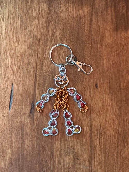 The Dude Orange Chain Maille KeyChain - Bonfire Baja Hoodies