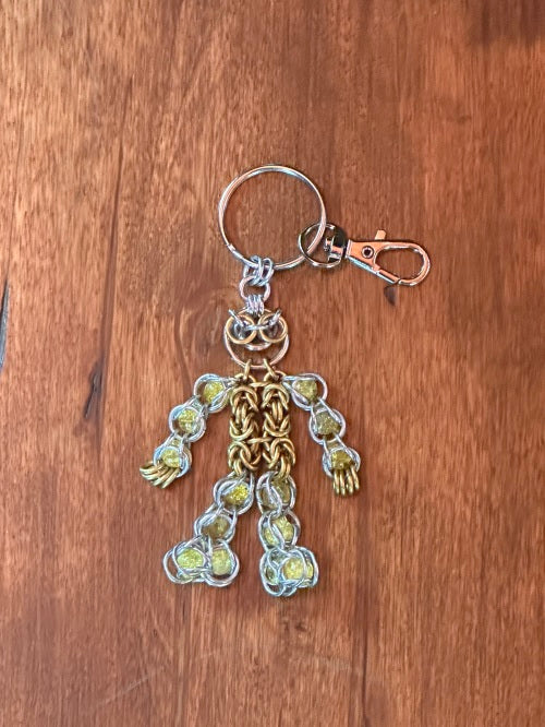 The Dude Yellow Chain Maille KeyChain - Bonfire Baja Hoodies