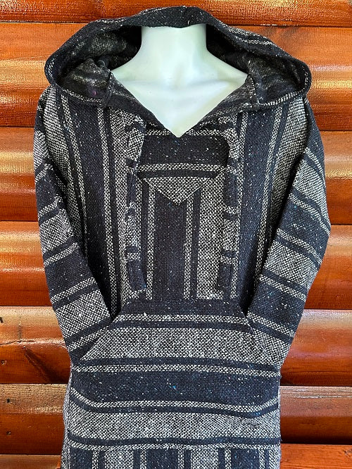 Navy Blue White Baja Hoodie - Bonfire Baja Hoodies