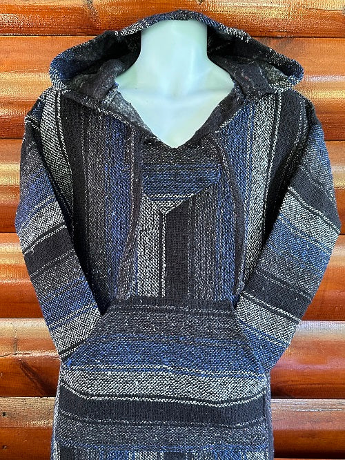 Navy Blue Black Grey White Baja Hoodie - Bonfire Baja Hoodies