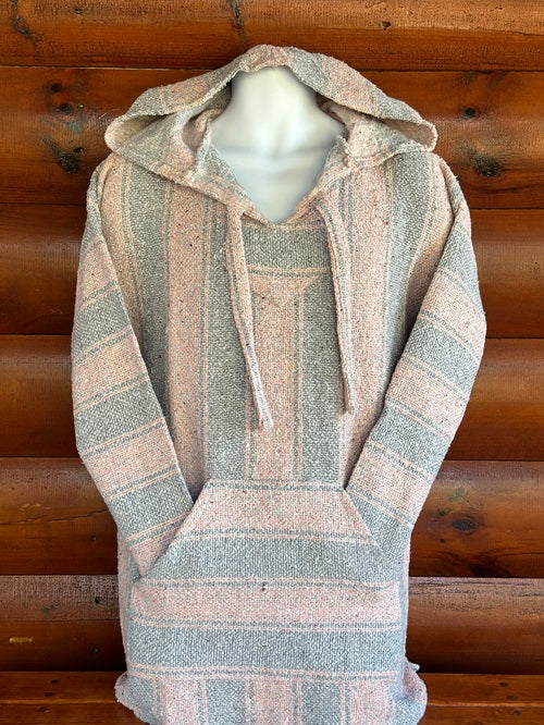 Pink Grey Baja Hoodie - Bonfire Baja Hoodies