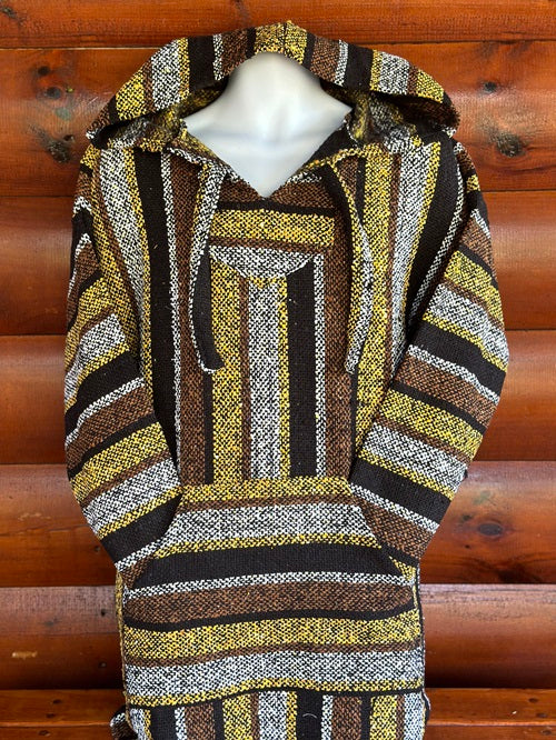 Brown Yellow Black White Multi Baja Hoodie - Bonfire Baja Hoodies
