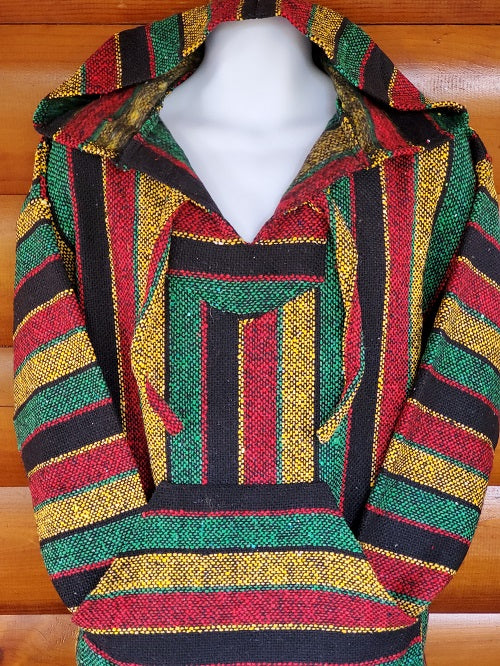 Rasta Colors Baja Hoodie - Bonfire Baja Hoodies