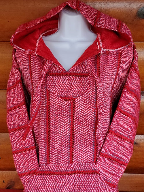 Red Denim Baja Hoodie - Bonfire Baja Hoodies