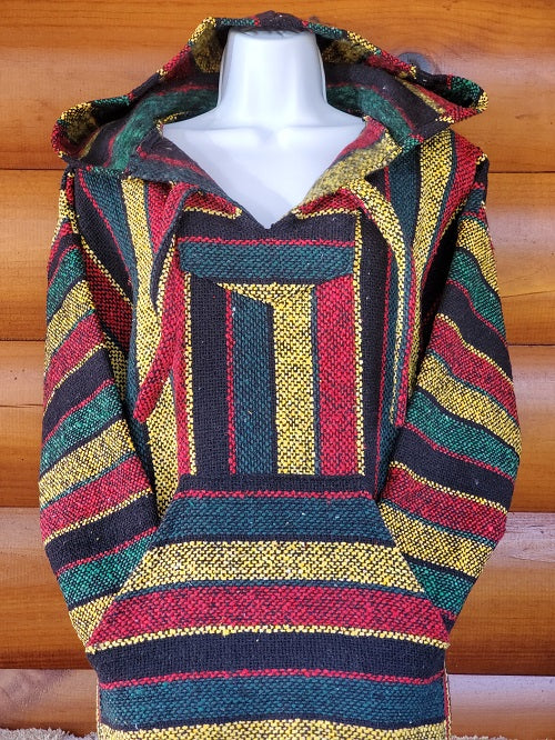 Rasta Colors Baja Hoodie - Bonfire Baja Hoodies