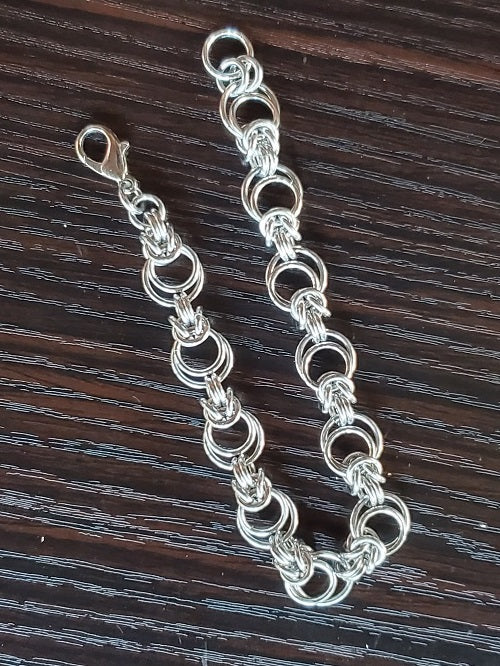 Eclipse Silver Chain Maille Bracelet - Bonfire Baja Hoodies