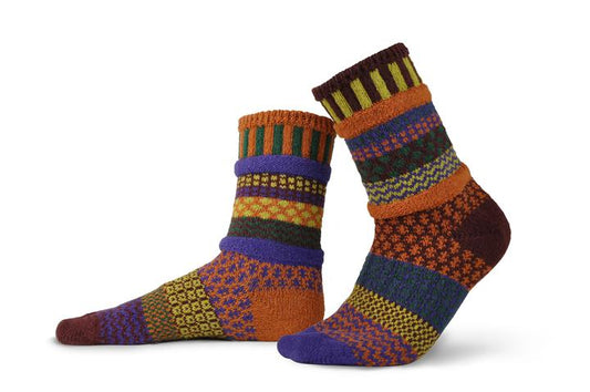 Fall Foliage Crew Solmate Socks - Bonfire Baja Hoodies