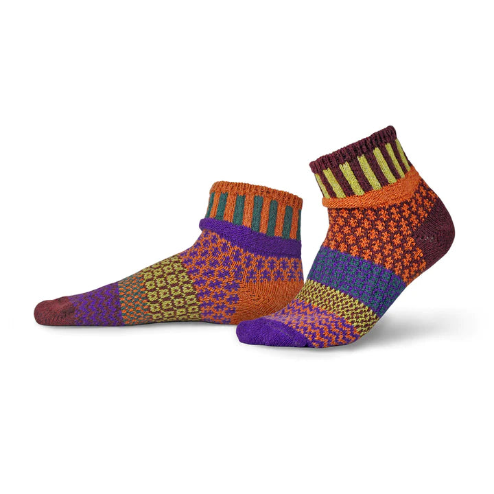 Fall Foliage Quarter Solmate Socks - Bonfire Baja Hoodies