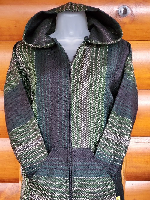 Tan Green Black Multi Baja Hoodie - Bonfire Baja Hoodies