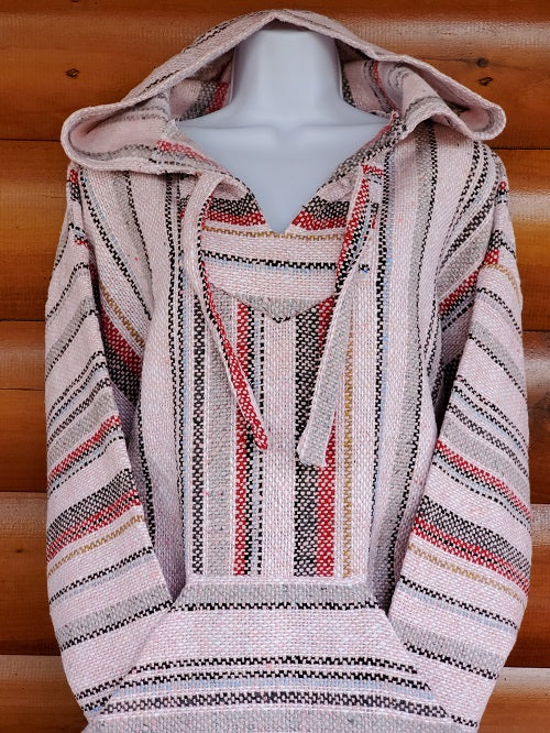 Pink Red and Blue Multi Baja Hoodie - Bonfire Baja Hoodies