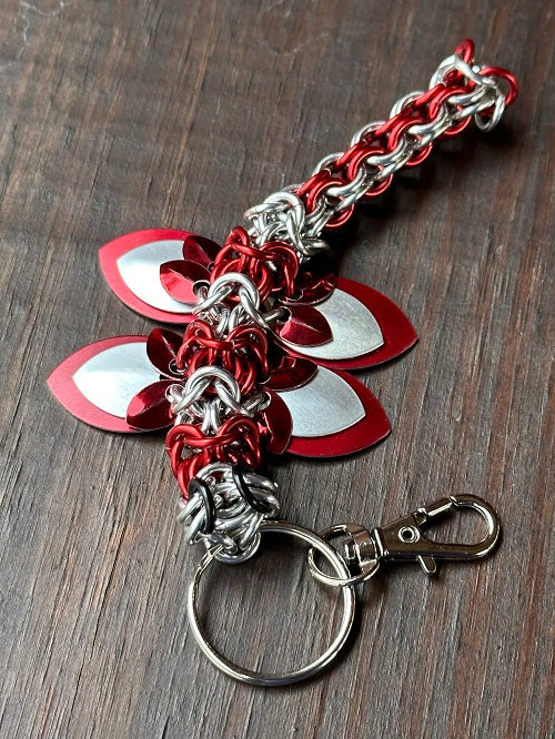 DragonFly Red Chain Maille KeyChain - Bonfire Baja Hoodies