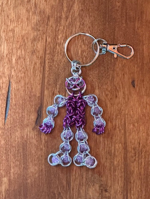 The Dude Purple Chain Maille KeyChain - Bonfire Baja Hoodies
