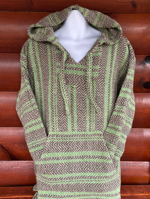 Grey Lime Green Baja Hoodie - Bonfire Baja Hoodies