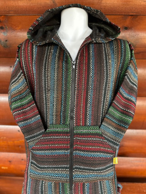 Black Multi Red Baja Hoodie - Bonfire Baja Hoodies