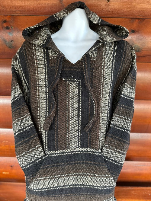 Brown Tan Black Baja Hoodie - Bonfire Baja Hoodies