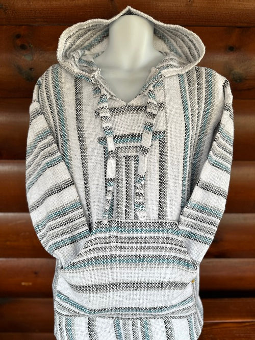 Green Grey Black White Multi Baja Hoodie - Bonfire Baja Hoodies