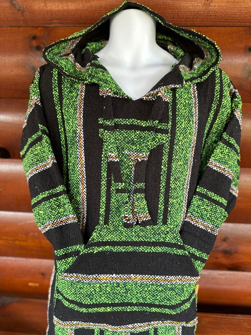 Lime Green Black Tan Baja Hoodie - Bonfire Baja Hoodies