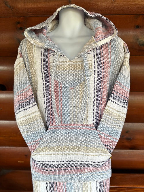 Purple Coral Blue Tan Baja Hoodie - Bonfire Baja Hoodies