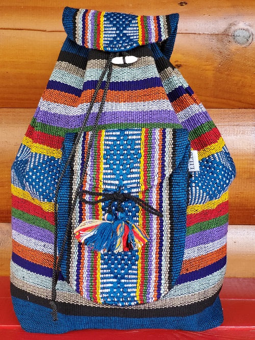 Blue White Yellow Baja Backpack - Bonfire Baja Hoodies