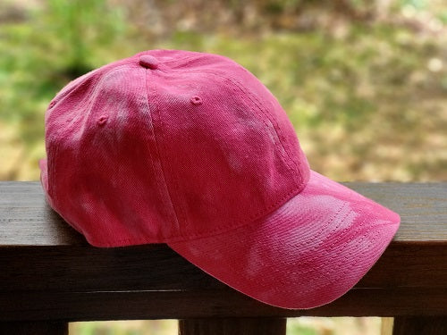 Dark Pink Tie Dye Baseball Hat - Bonfire Baja Hoodies