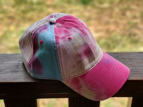 Raspberry Mist Tie Dye Baseball Hat - Bonfire Baja Hoodies