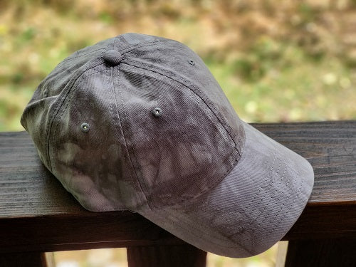 Grey Tie Dye Baseball Hat - Bonfire Baja Hoodies