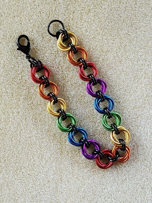 Mobius Rainbow Chain Maille Bracelet - Bonfire Baja Hoodies