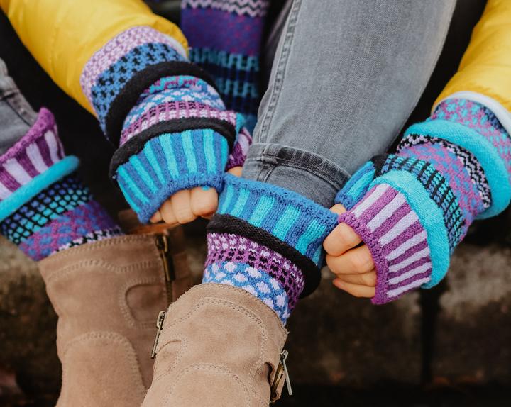 Fingerless Mittens Raspberry Solmate Socks - Bonfire Baja Hoodies